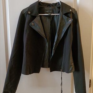 Brandon Thomas Mixed Faux Leather Jacket